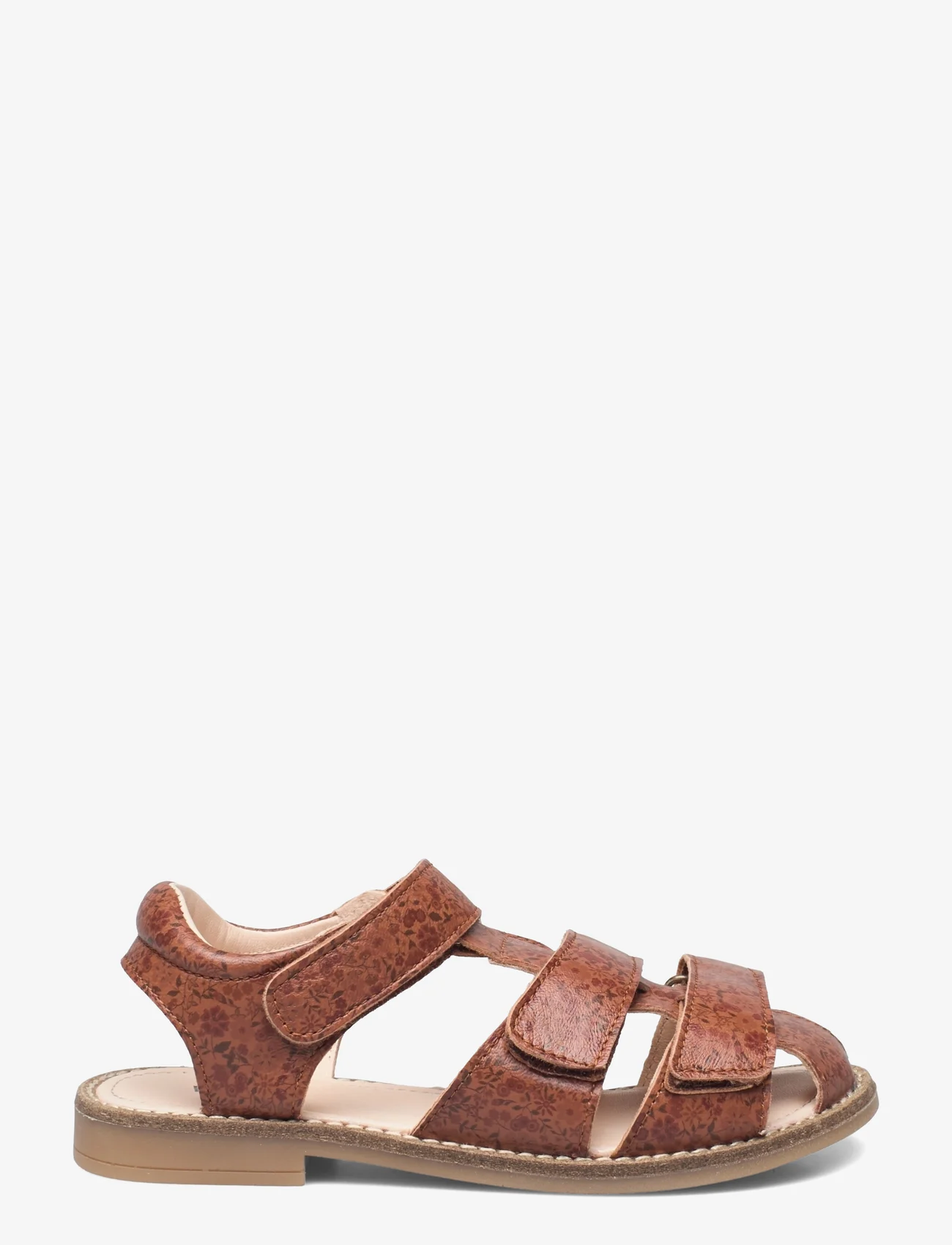 Wheat - Addison AOP sandal - sommarfynd - amber brown flowers - 1