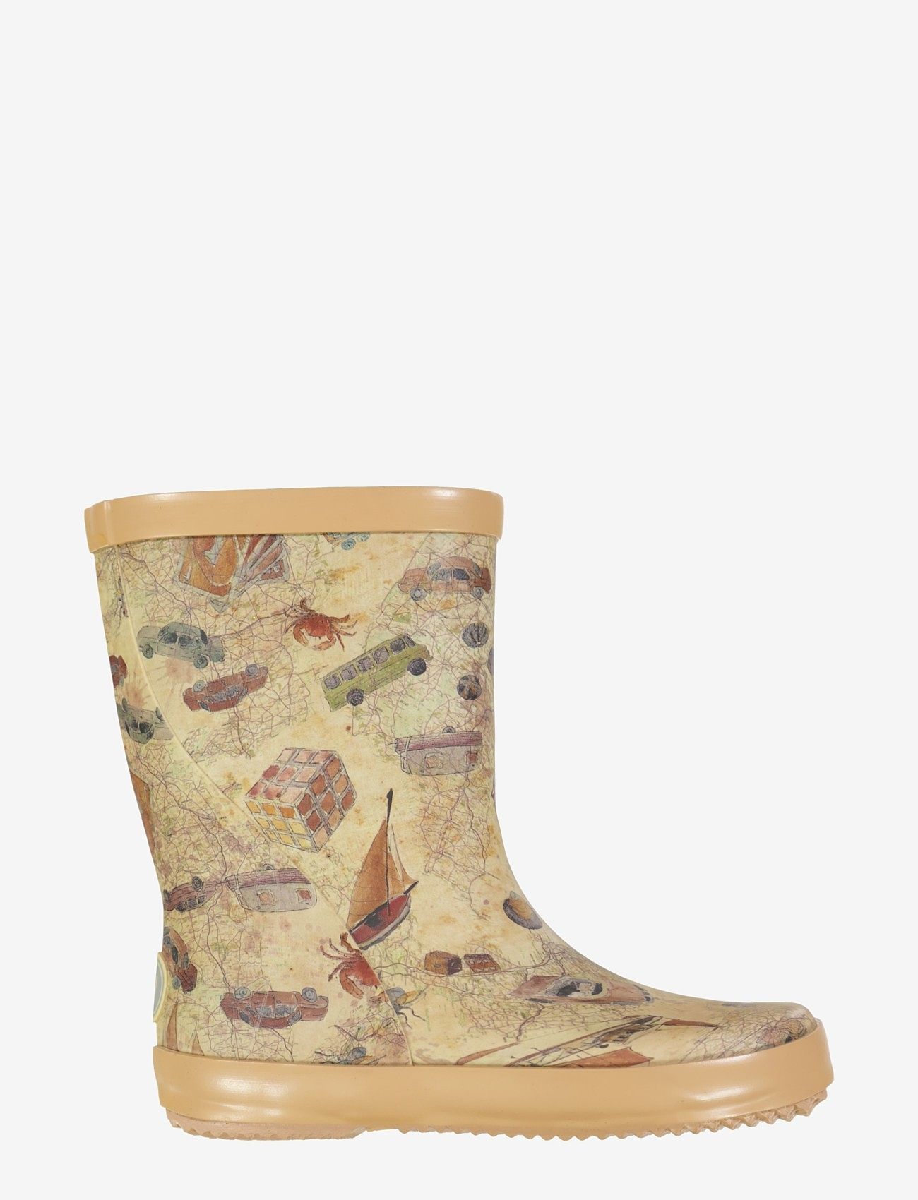 Wheat - Rubber Boot Alpha print - vuorittomat kumisaappaat - holiday map - 0