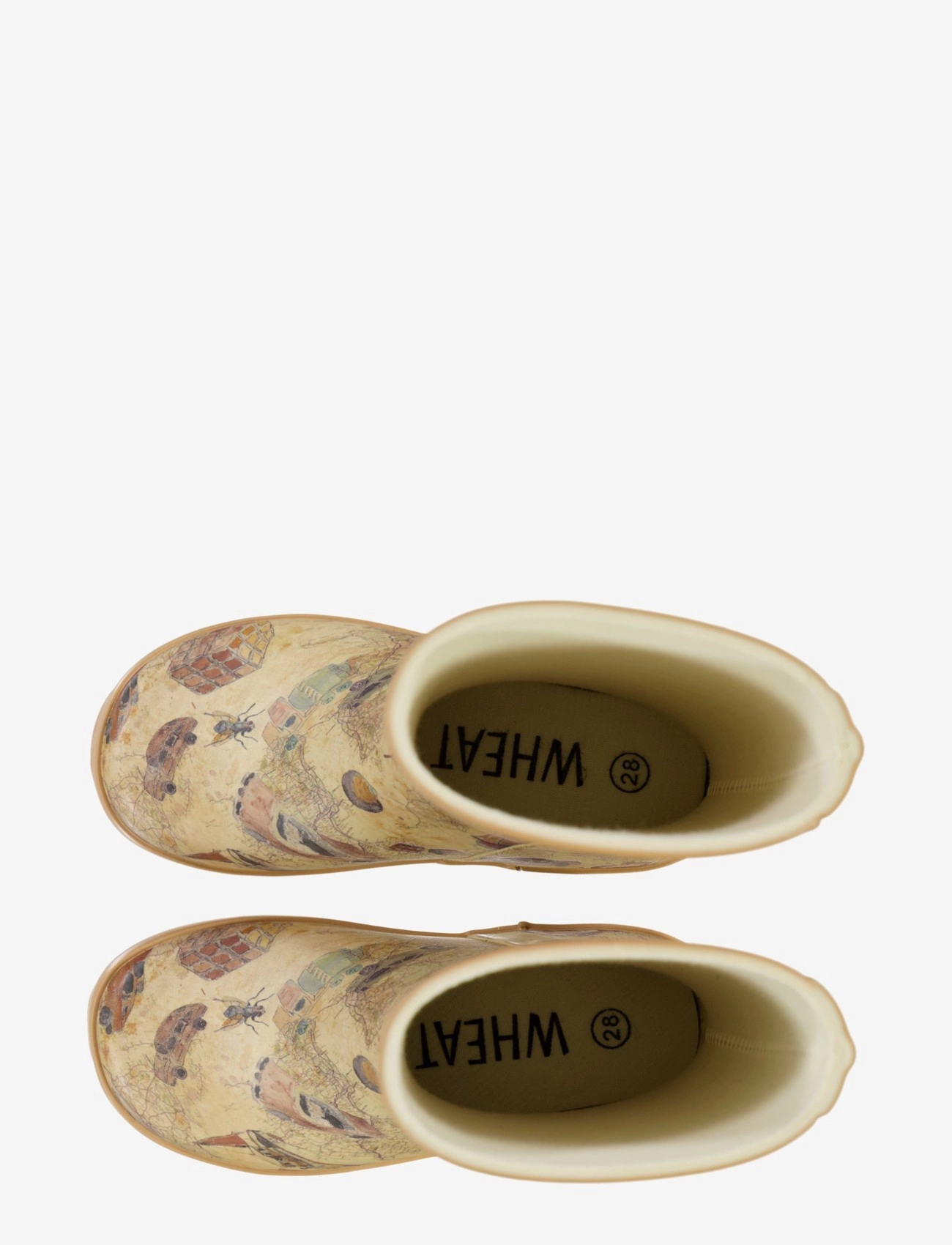 Wheat - Rubber Boot Alpha print - holiday map - 2