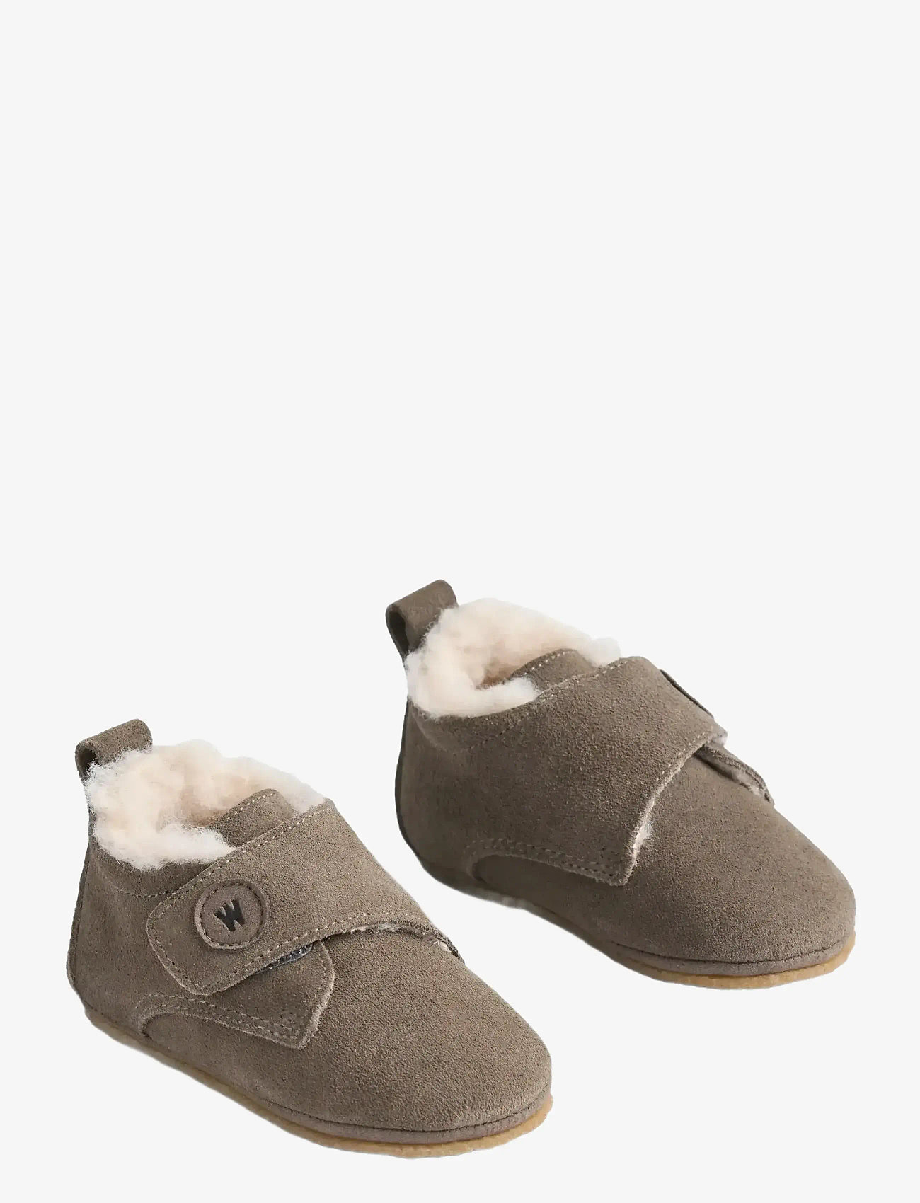 Wheat - Taj Wool Indoor Shoe - hjemmesko - grey stone - 0
