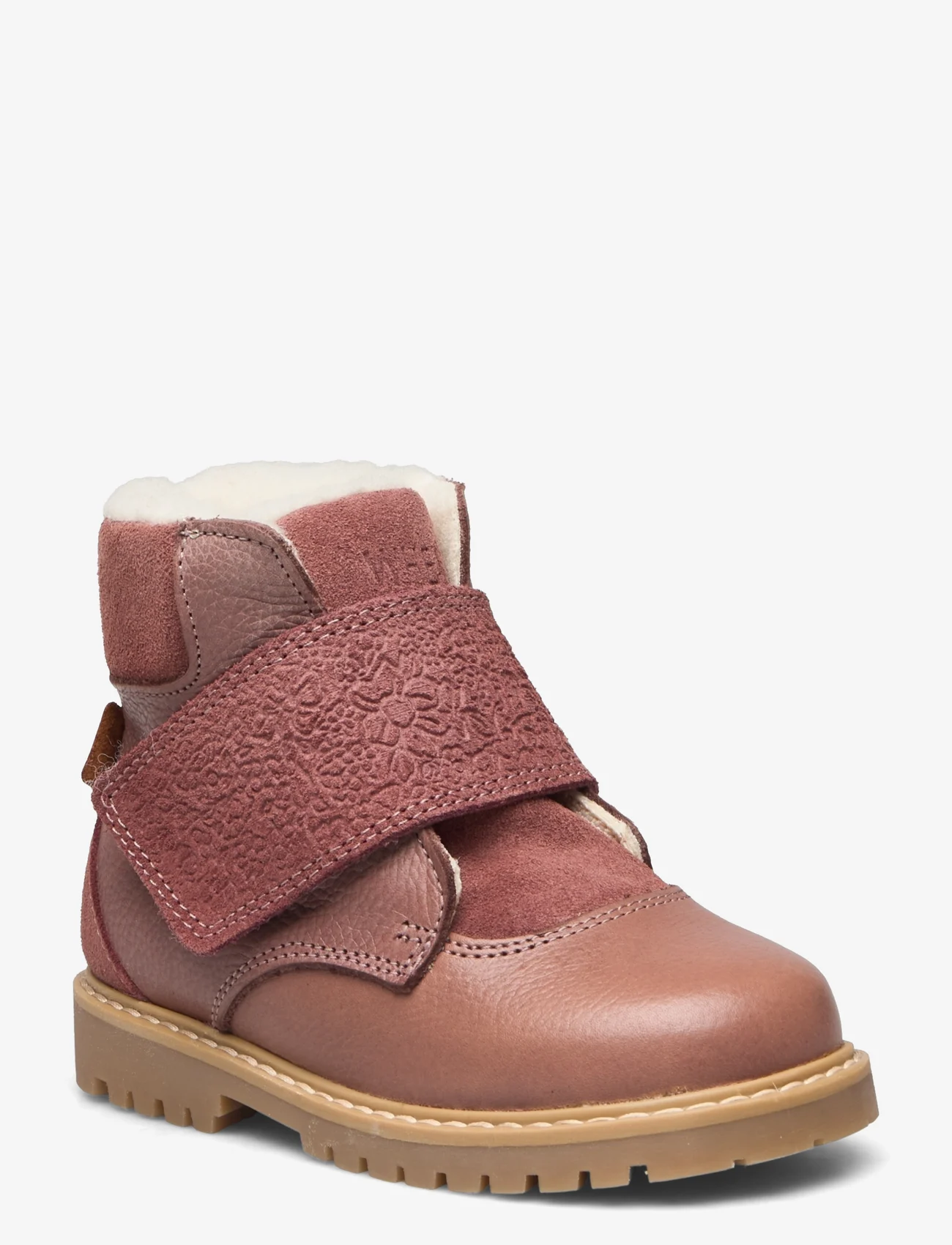 Wheat - Sigge Print Velcro Boot - kids - dusty rouge - 0