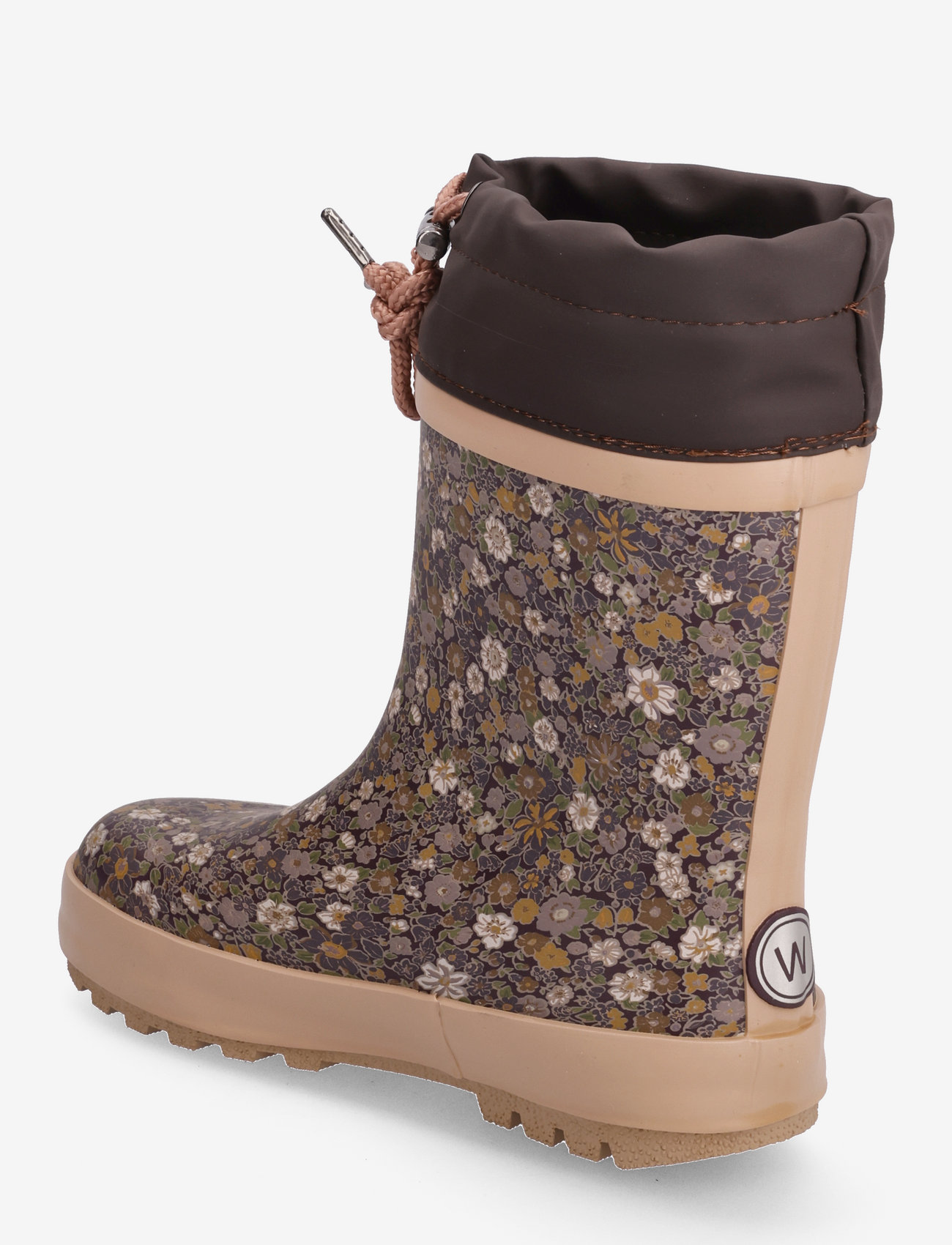 Wheat - Thermo Rubber Boot Print - eggplant flowers - 2