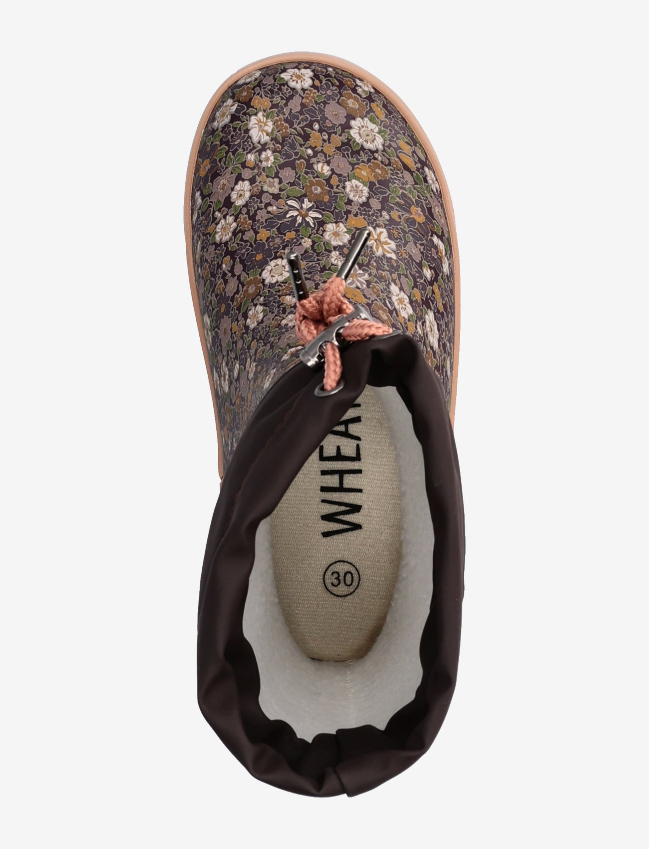 Wheat - Thermo Rubber Boot Print - eggplant flowers - 3