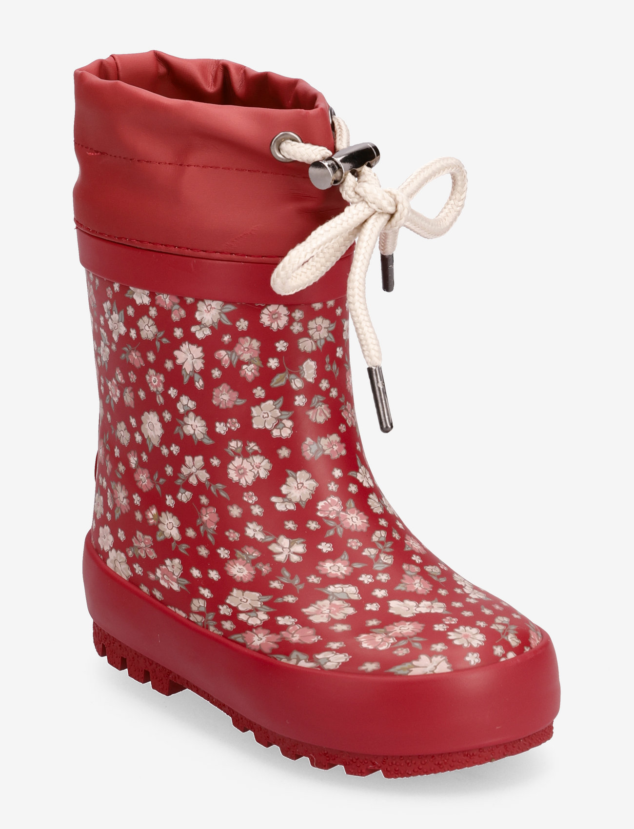 Wheat - Thermo Rubber Boot Print - lined rubberboots - red flowers - 0