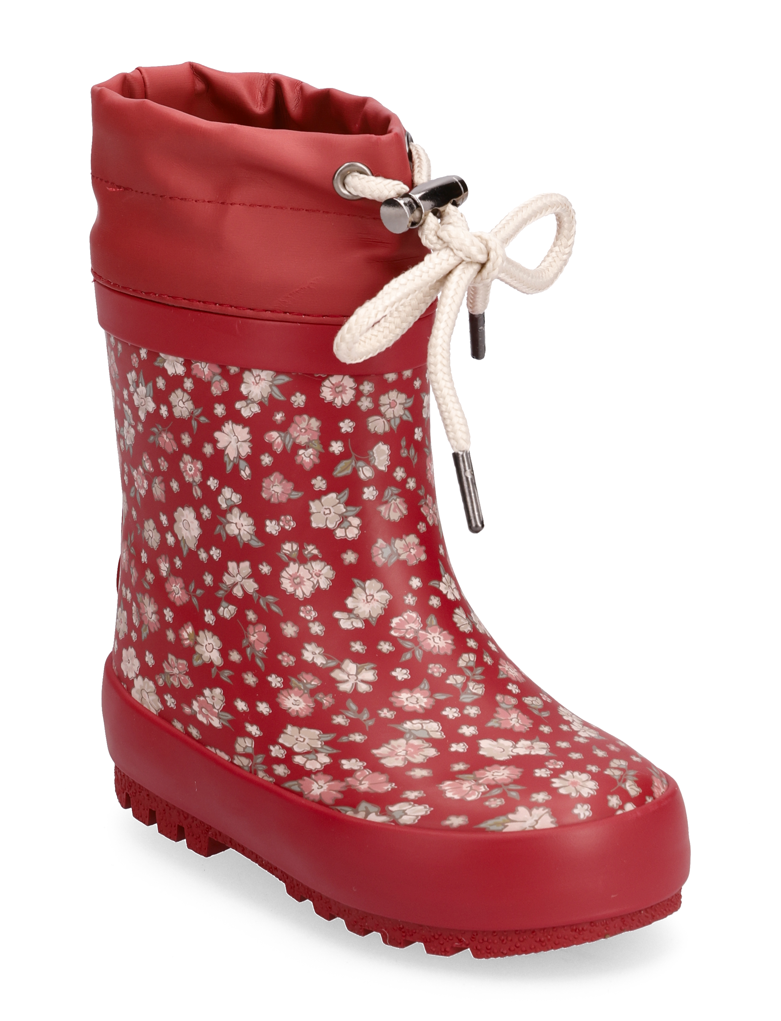 Thermo Rubber Boot Print - RED FLOWERS