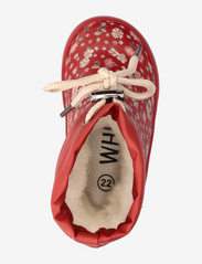 Wheat - Thermo Rubber Boot Print - gummistøvler med linjer - red flowers - 3