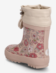 Wheat - Thermo Rubber Boot Print - lined rubberboots - rose dust flowers - 2