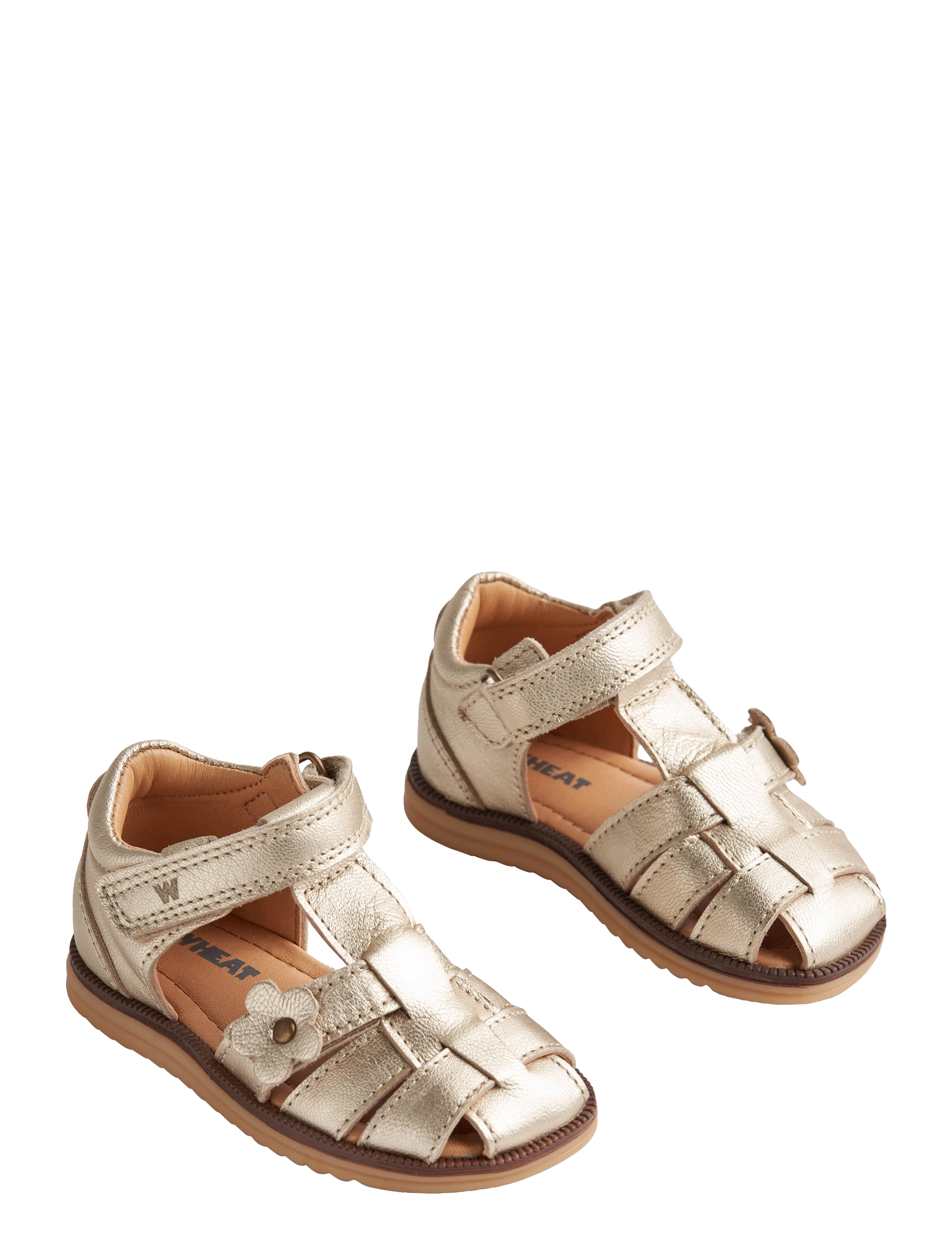 Wheat Sandal Closed Toe Sky Flower - Sandaler - LIGHT GOLD / gold
