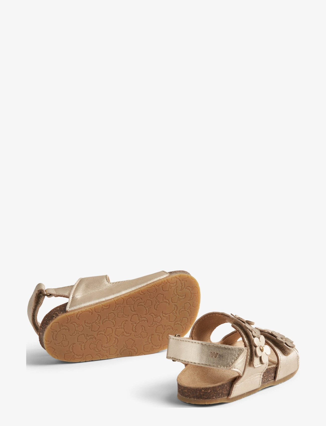 Wheat - Sandal Cork Open Toe Clare Flowers - light gold - 1