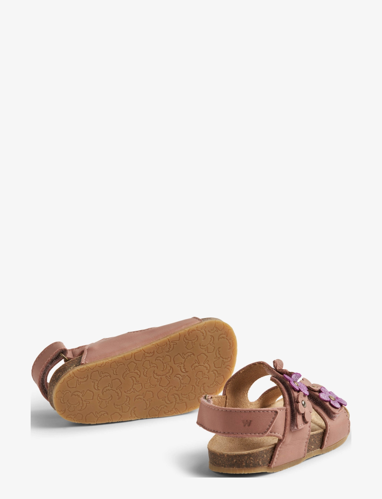 Wheat - Sandal Cork Open Toe Clare Flowers - old rose - 1