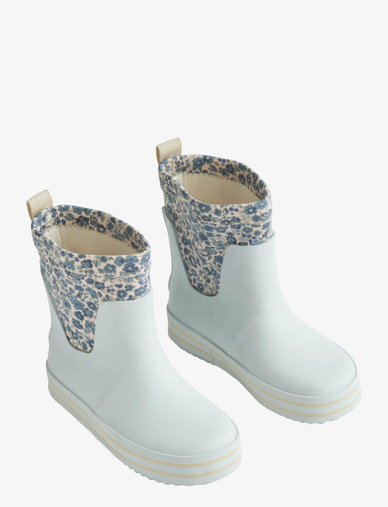 Wheat - Rubber Boot Print Mist - gummistøvler uten linjer - blue flower meadow - 0