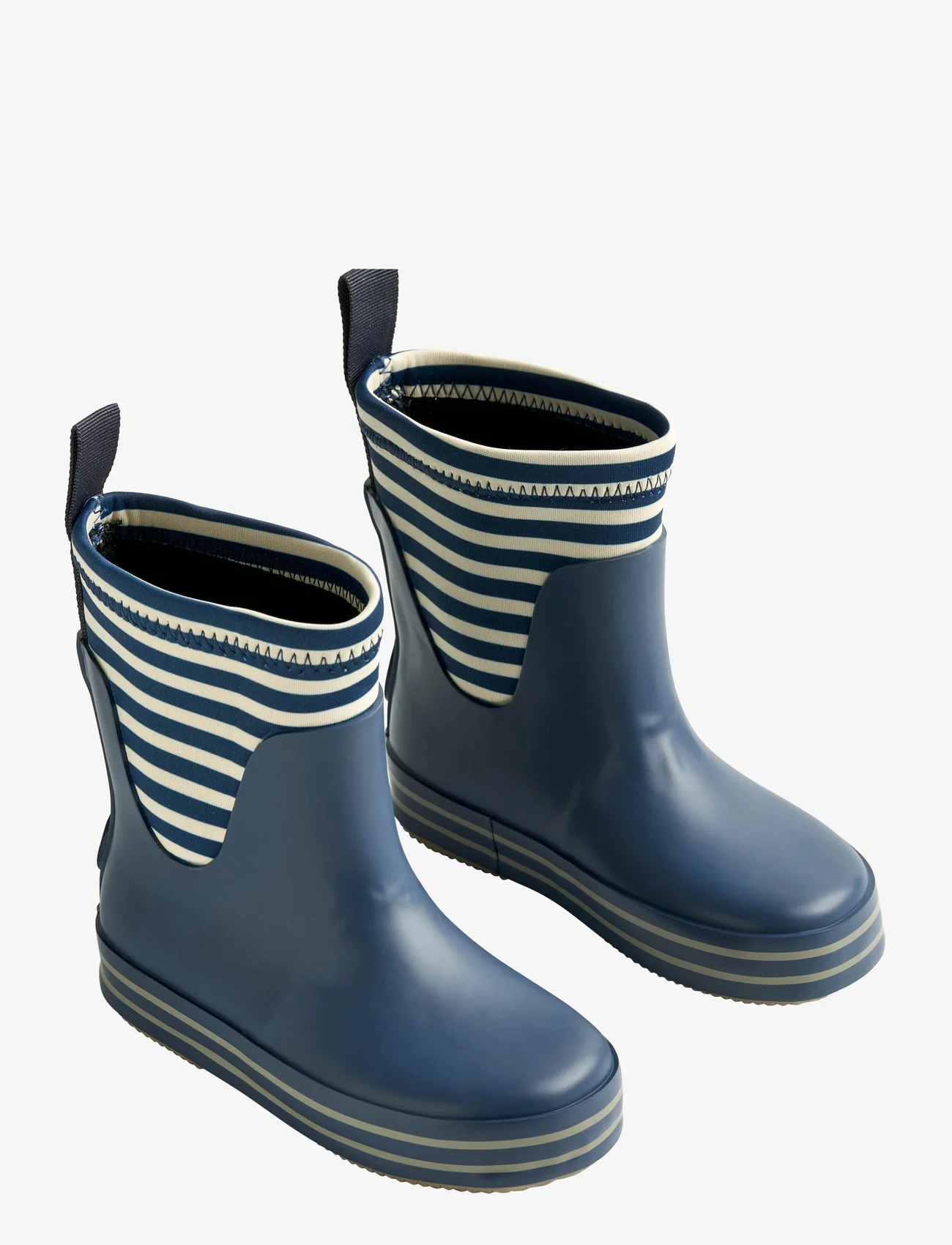 Wheat - Rubber Boot Print Mist - unlined rubberboots - indigo stripe - 0