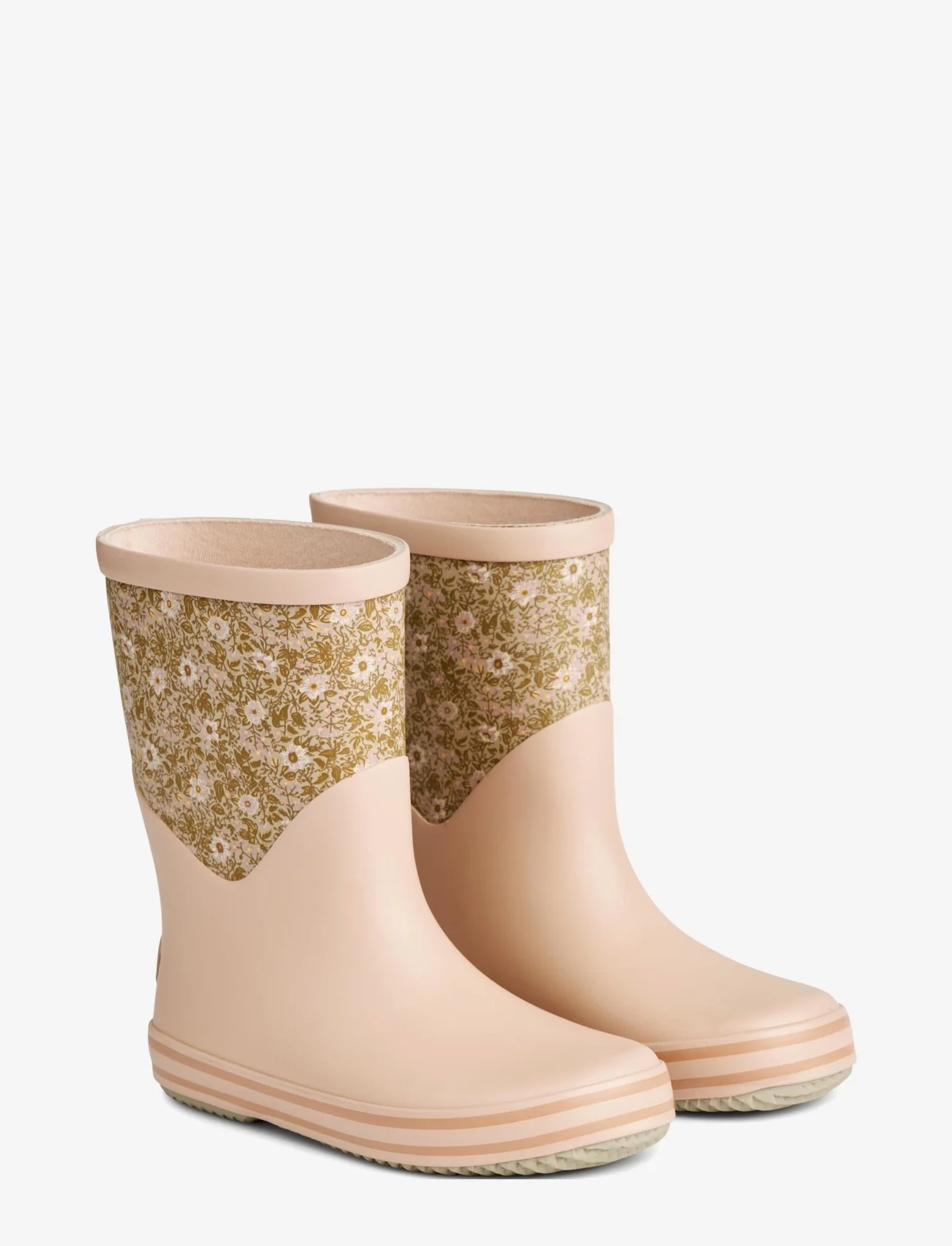 Wheat - Juno Rubber Boot Print - pale lilac flowers - 0