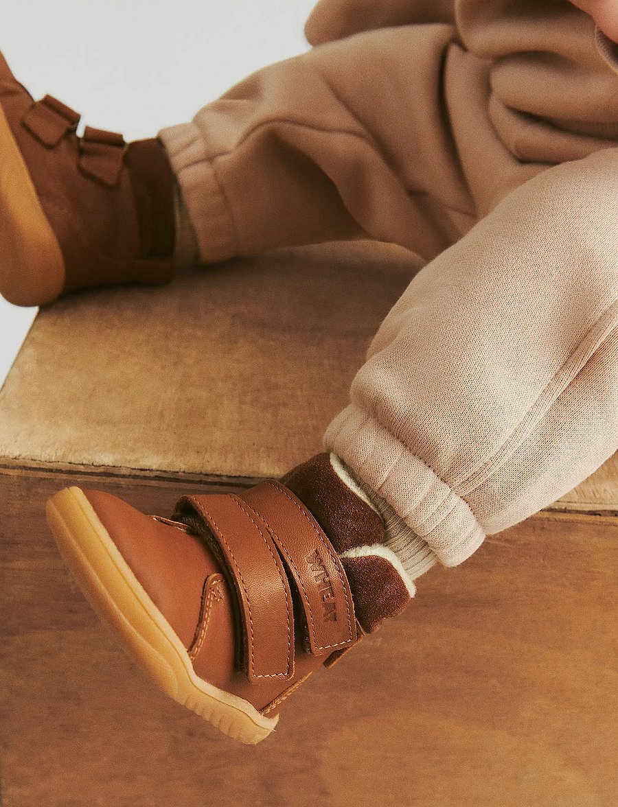 Wheat - Winterboot Sixan Tex - barefoot skór - cognac - 4