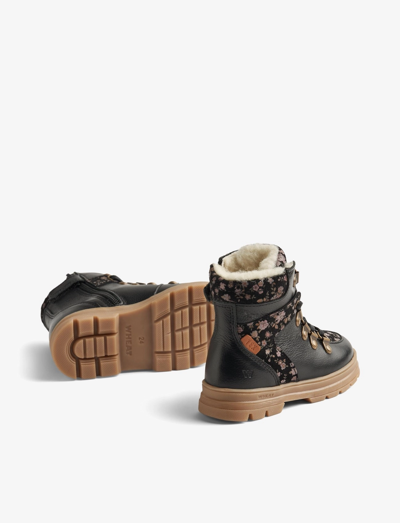 Wheat - Winterboot Toni Hiker Tex - black flowers - 1