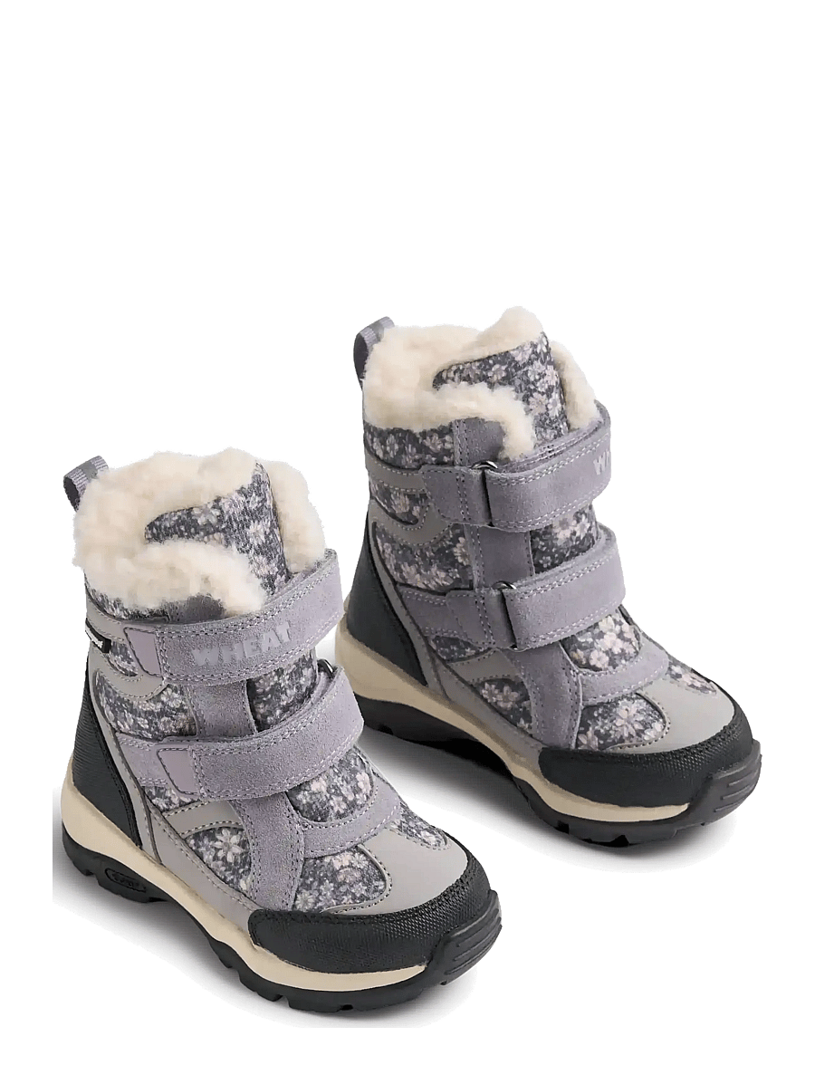 Wheat - Winterboot Trailor Tex - winterstiefel - dark charcoal flowers - 0