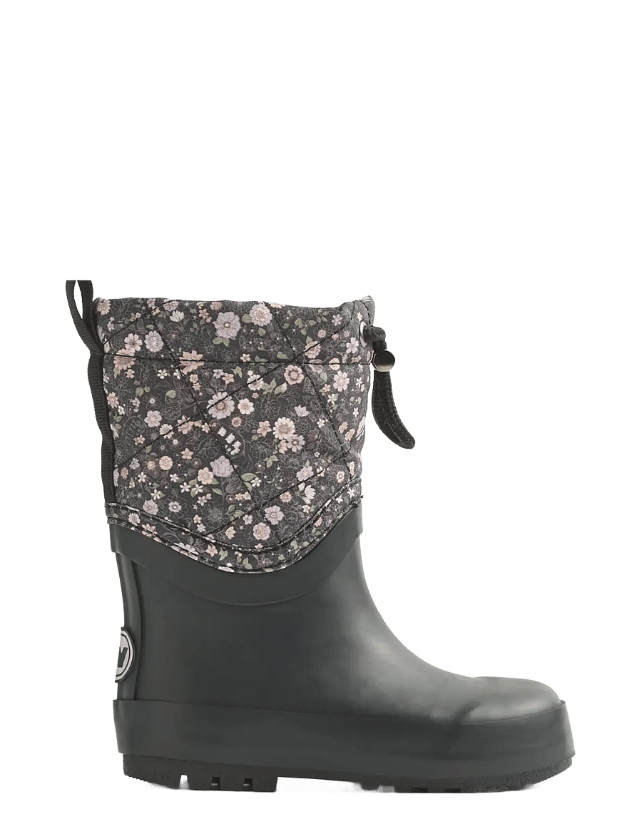 Wheat - Thermo Snowboot Drizzle - voodriga kummikud - black sea open flowers - 1