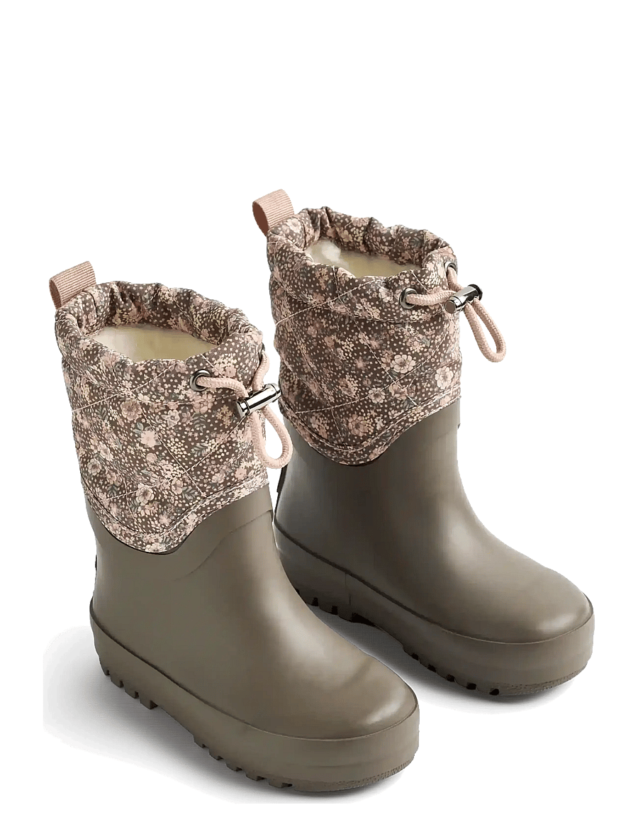Wheat - Thermo Snowboot Drizzle - gefütterte gummistiefel - dry wood snow flowers - 0