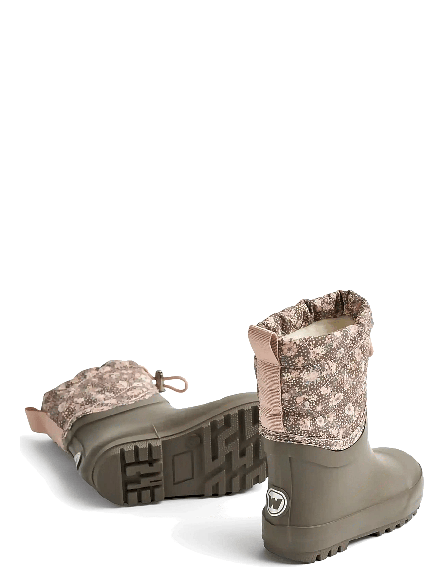 Wheat - Thermo Snowboot Drizzle - gefütterte gummistiefel - dry wood snow flowers - 1