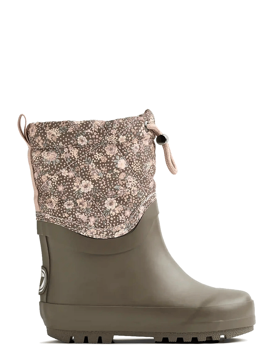 Wheat - Thermo Snowboot Drizzle - gefütterte gummistiefel - dry wood snow flowers - 2