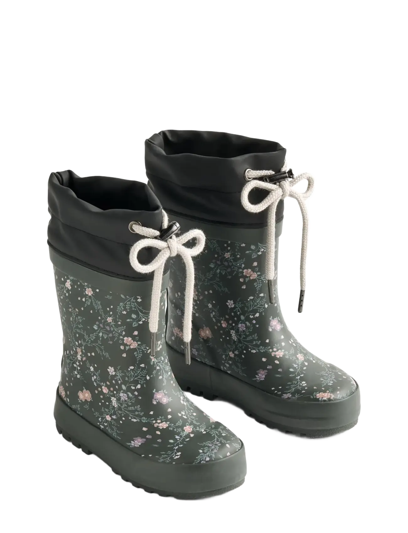 Rubber Boot Thermo Print - FOREST LAKE CHECKED FLOWERS