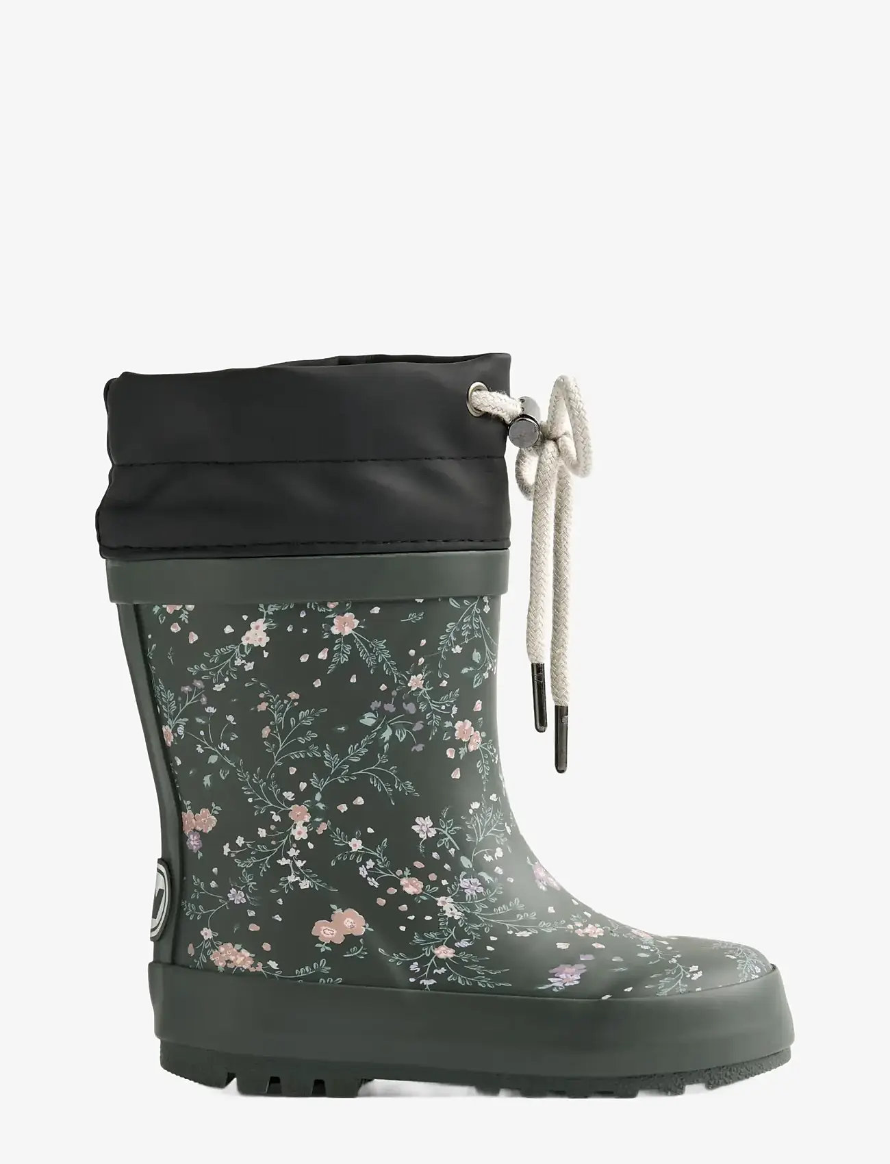 Wheat - Rubber Boot Thermo Print - gefütterte gummistiefel - forest lake checked flowers - 1