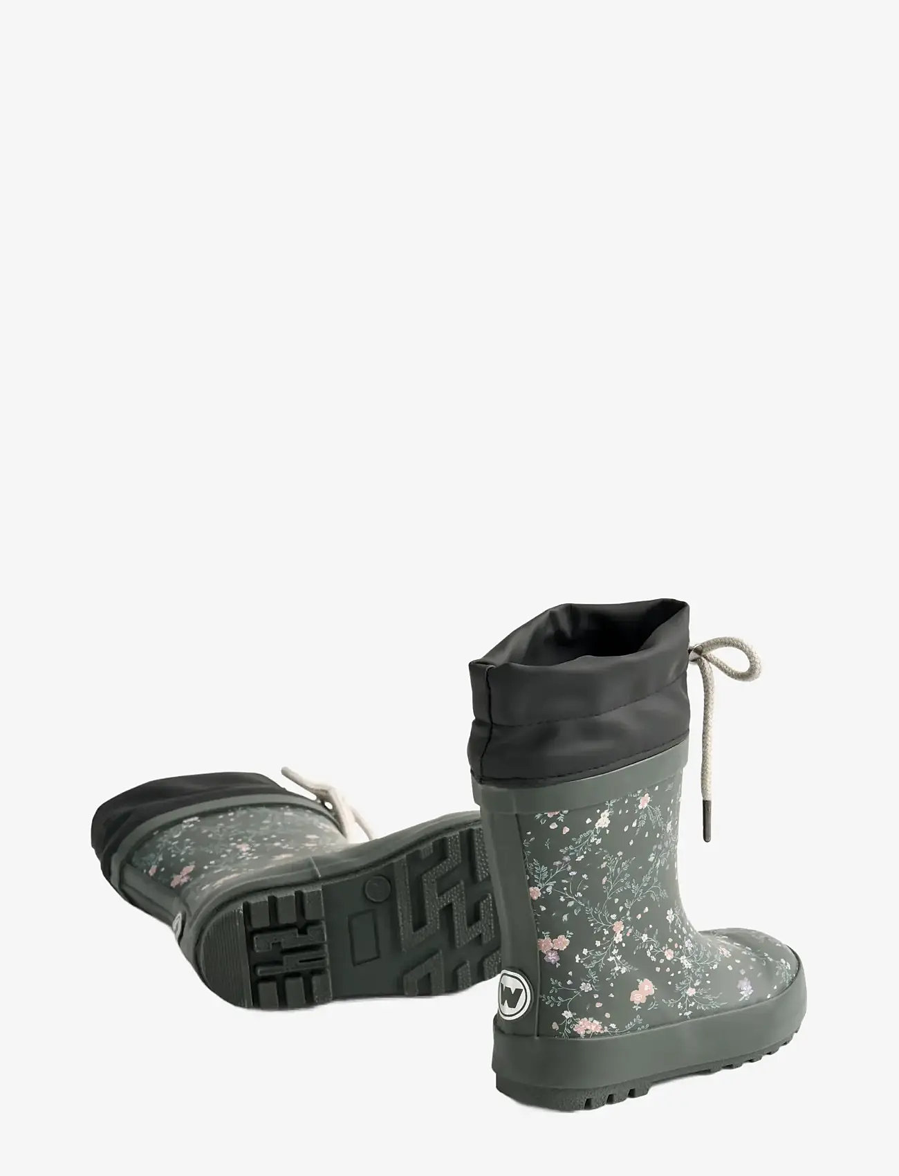 Wheat - Rubber Boot Thermo Print - gefütterte gummistiefel - forest lake checked flowers - 2