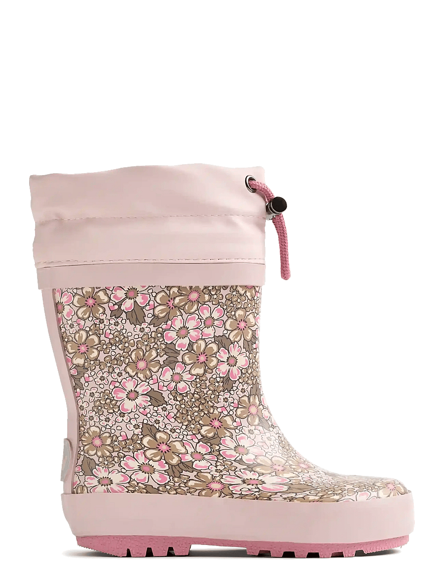 Wheat - Rubber Boot Thermo Print - gefütterte gummistiefel - dim rose flowers - 1