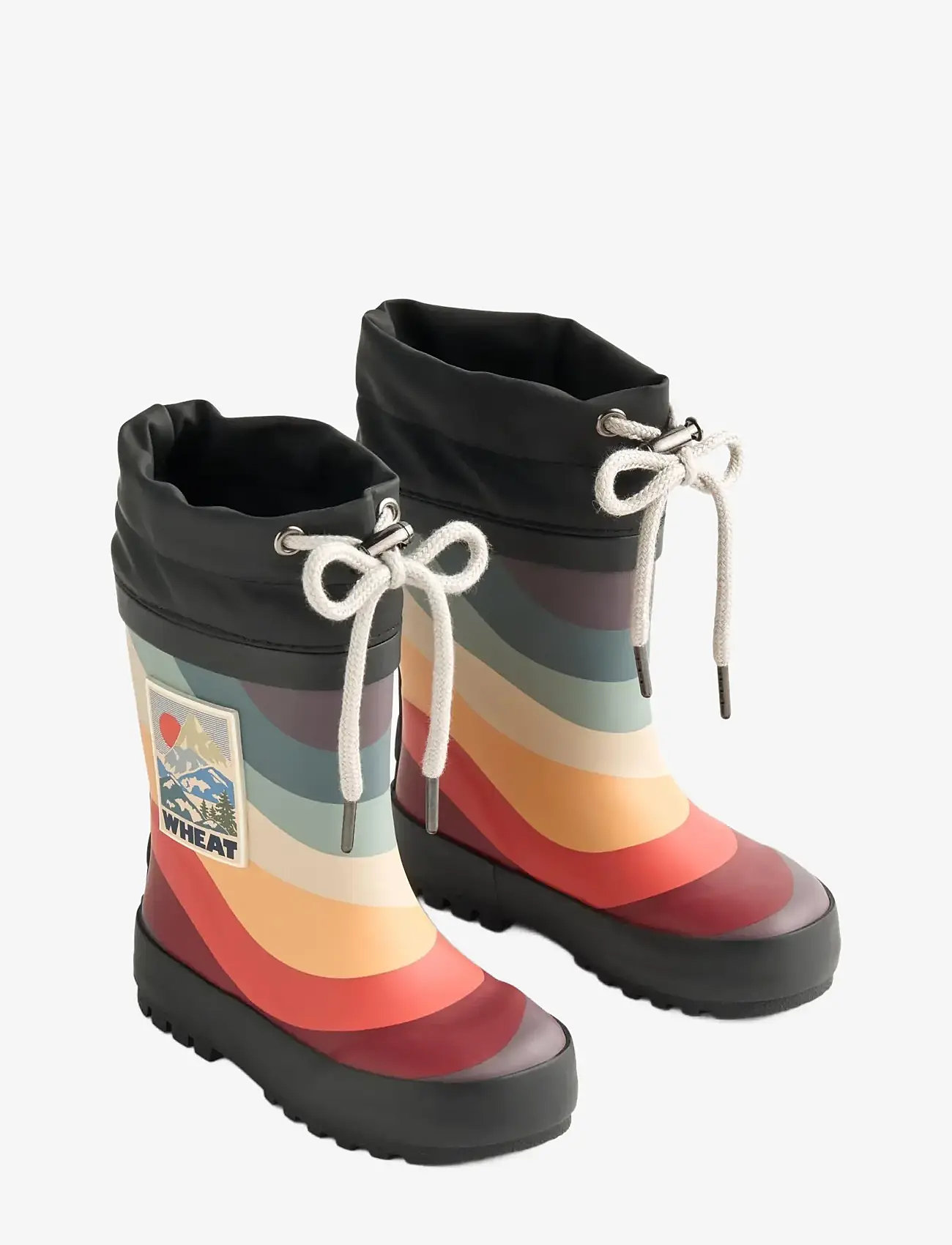 Wheat - Rubber Boot Thermo - gummistøvler med for - rainbow waves - 0