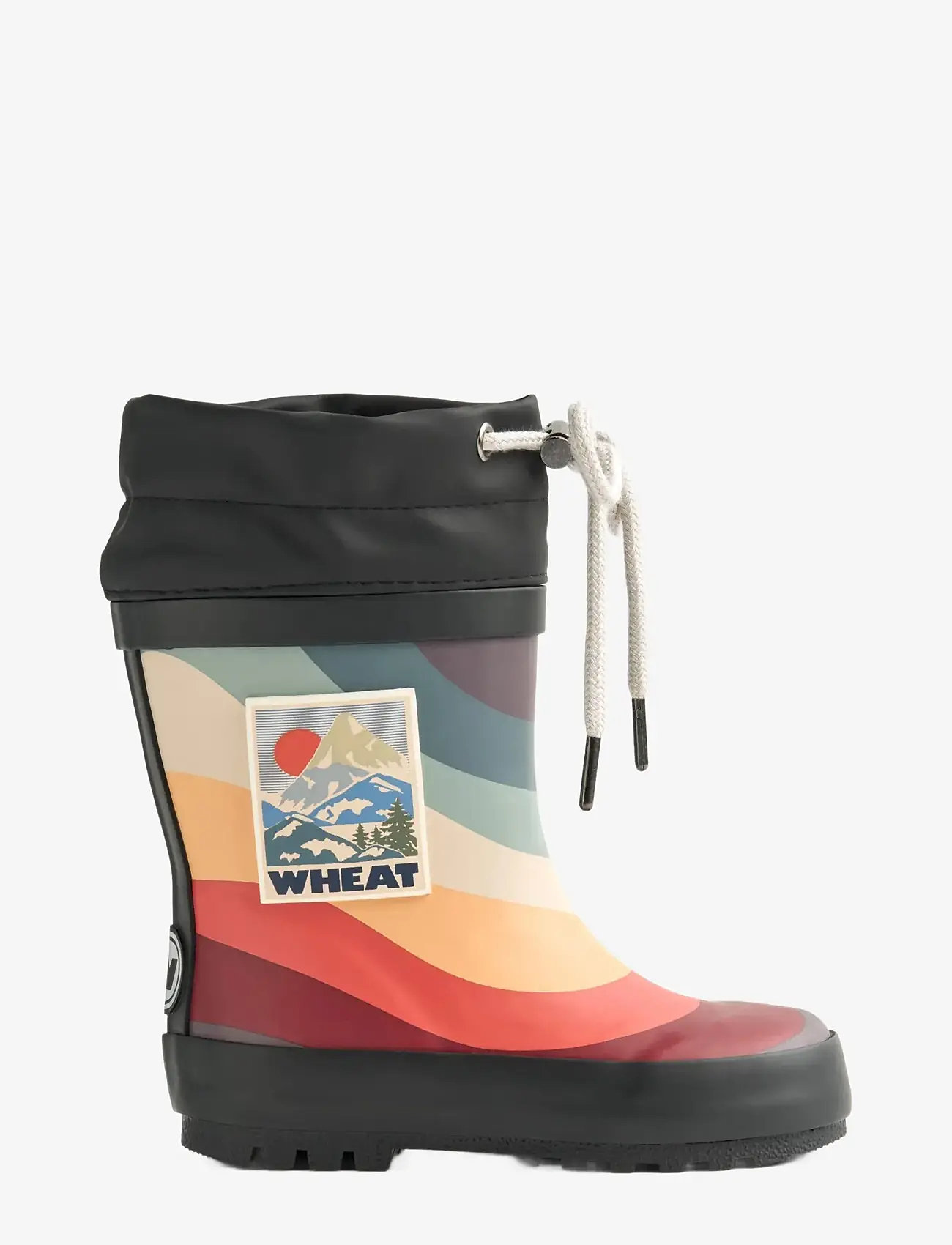 Wheat - Rubber Boot Thermo - gummistøvler med for - rainbow waves - 1