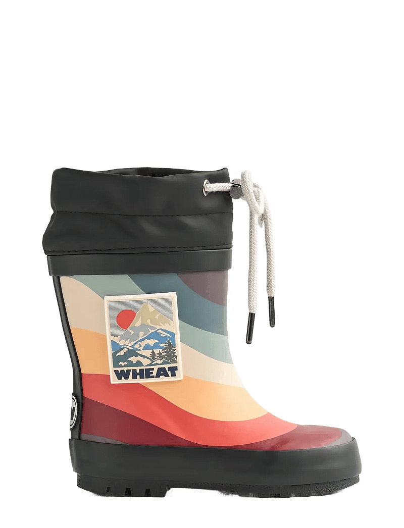 Wheat - Rubber Boot Thermo - gummistøvler med for - rainbow waves - 1