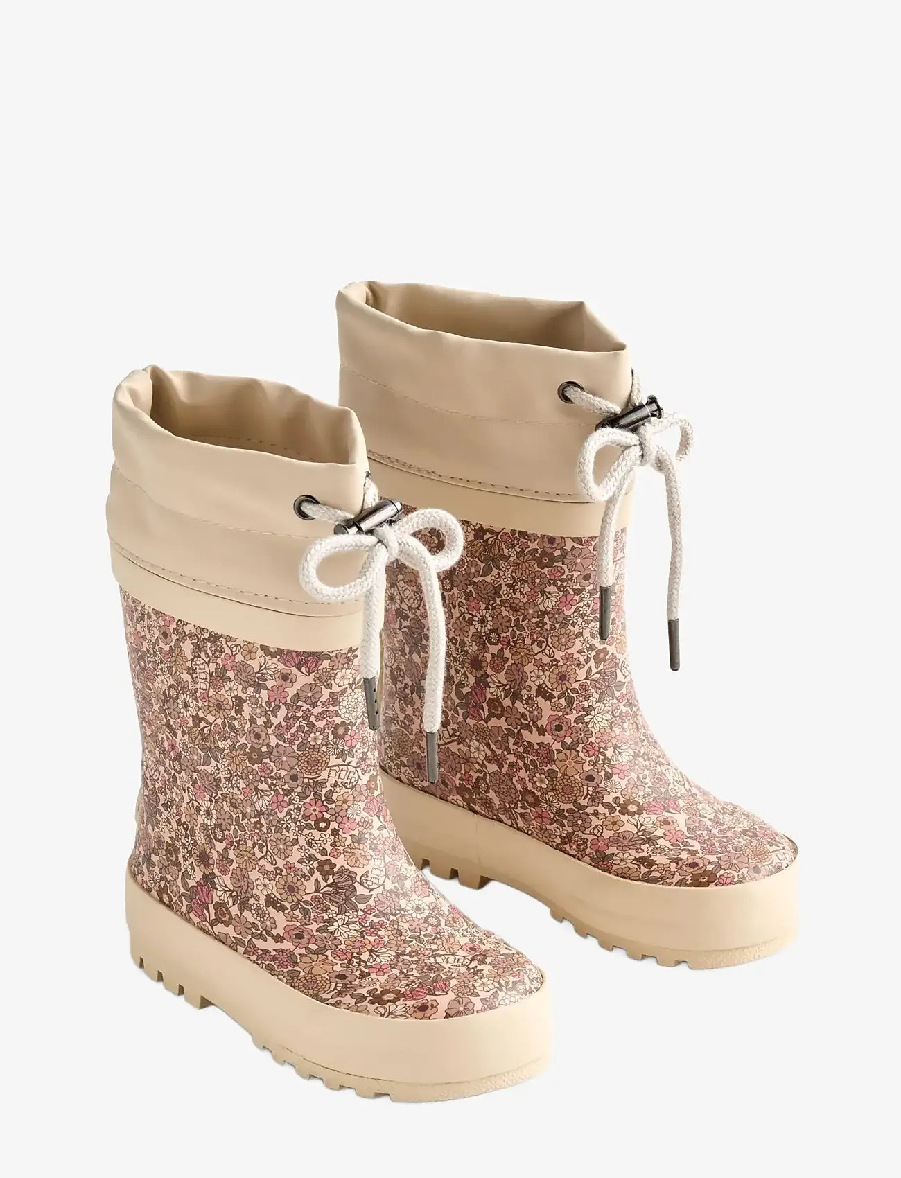 Wheat - Rubber Boot Thermo Print - gefütterte gummistiefel - rose dust flowers - 0