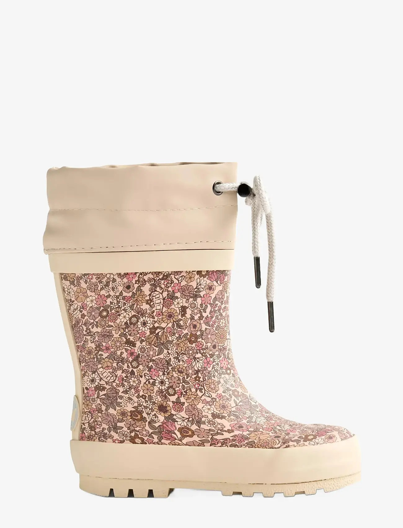 Wheat - Rubber Boot Thermo Print - gefütterte gummistiefel - rose dust flowers - 1