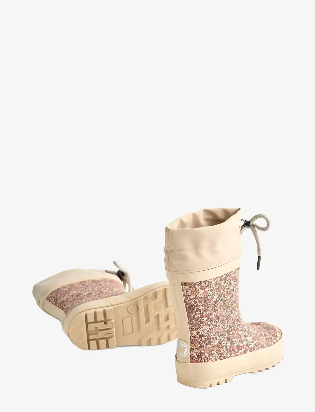 Wheat - Rubber Boot Thermo Print - gefütterte gummistiefel - rose dust flowers - 2