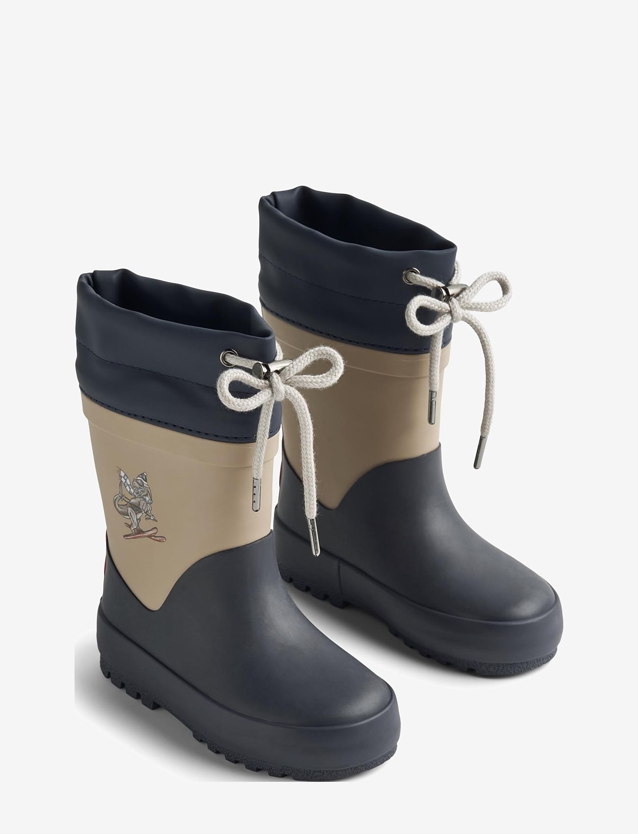Wheat - Rubber Boot Thermo Solid - voodrita kummikud - navy dino - 0
