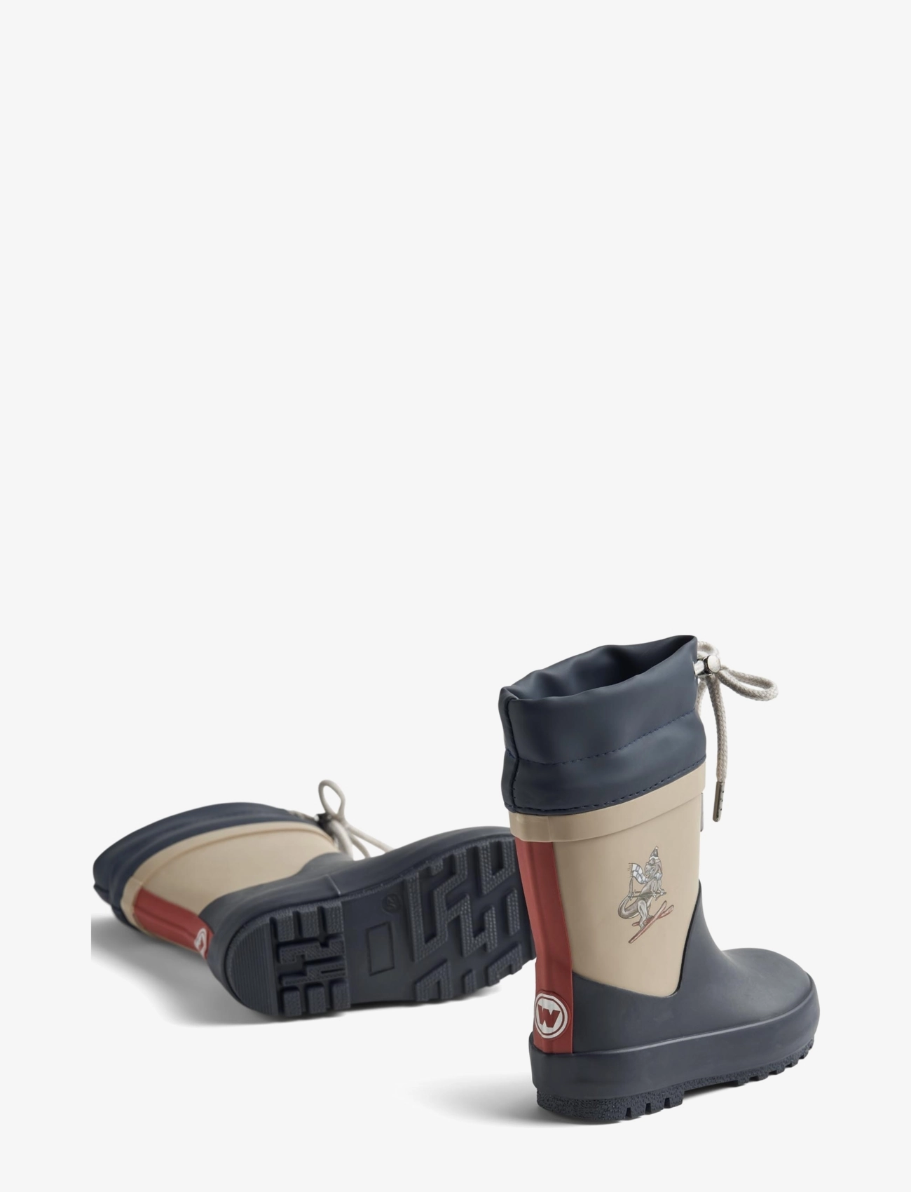 Wheat - Rubber Boot Thermo Solid - navy dino - 1