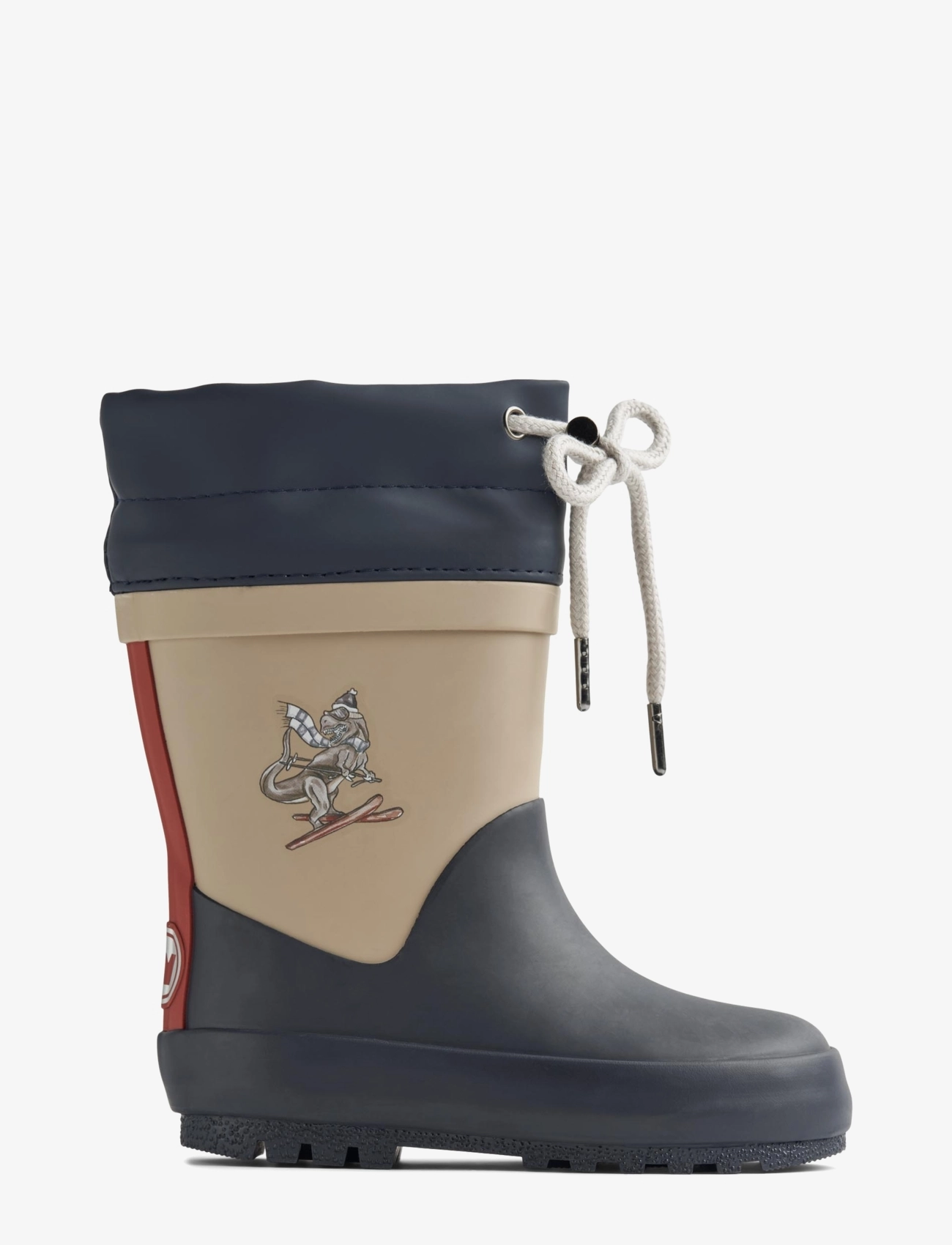 Wheat - Rubber Boot Thermo Solid - navy dino - 2