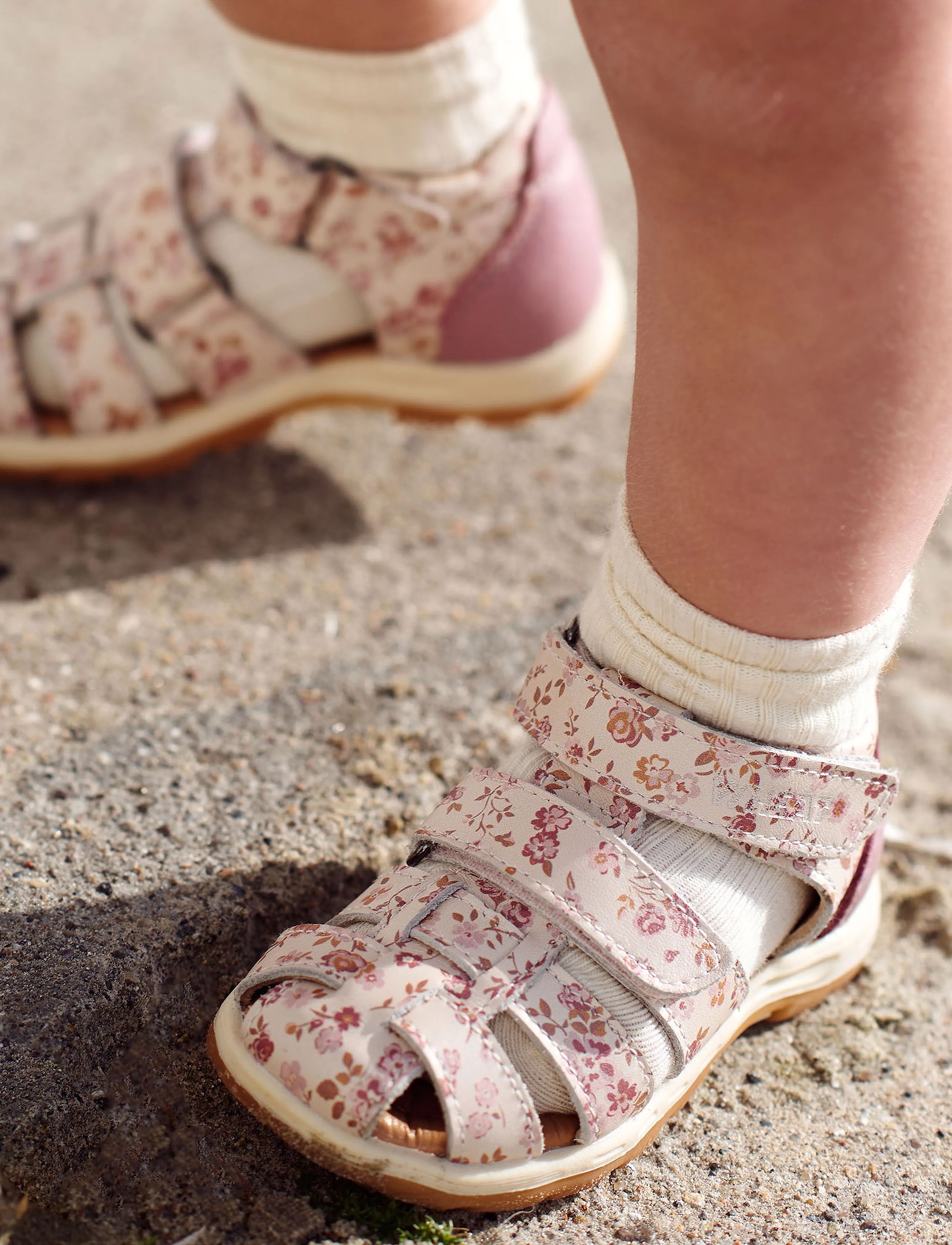 Wheat Sandal Frei, Børn, Lukkede Tå Sandaler Med Velcro, Pink, Str: 29