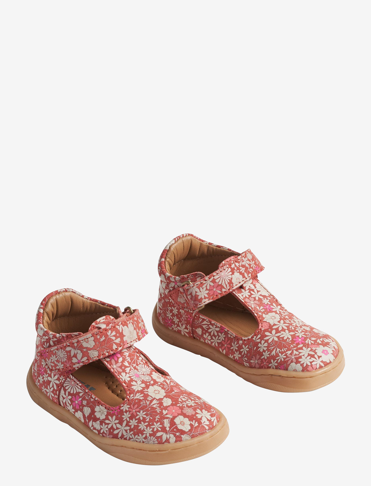 Wheat - Mary Jane Sinne - barfußschuhe - coral white flowers - 0