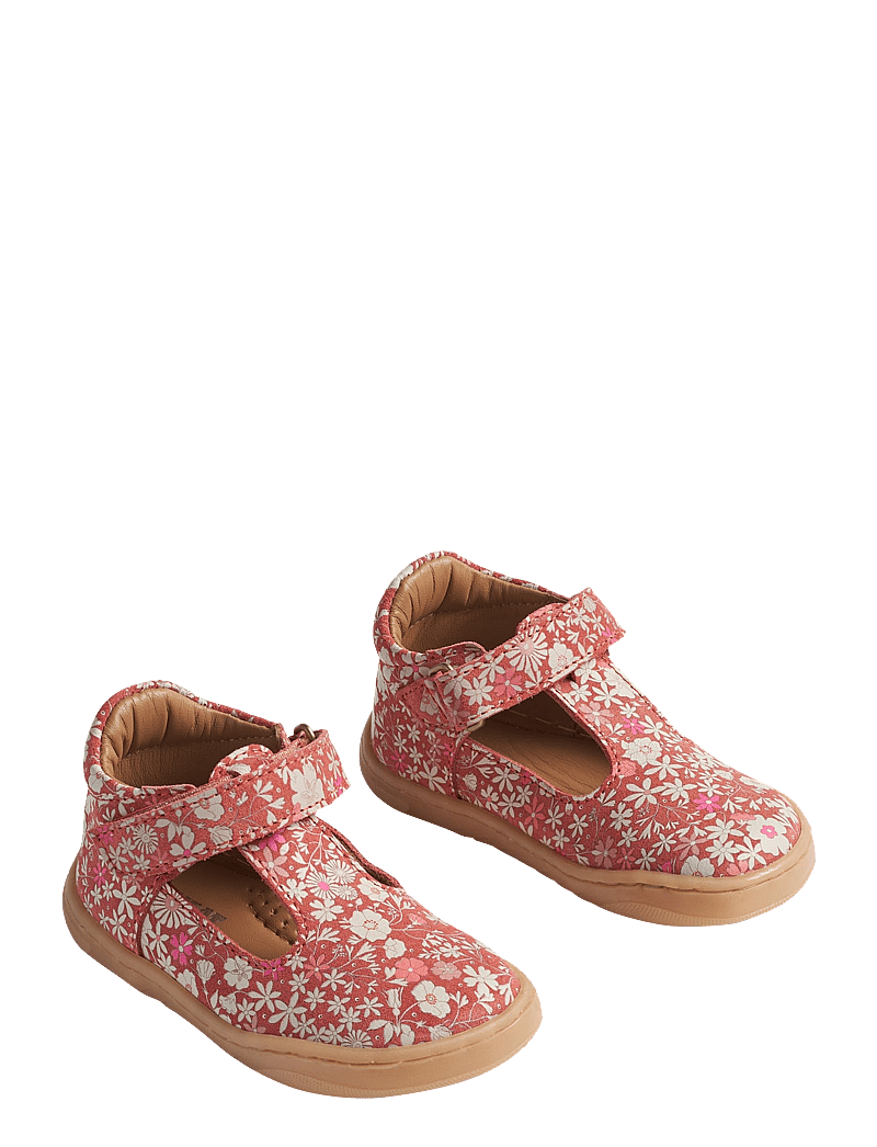 Wheat - Mary Jane Sinne - barfußschuhe - coral white flowers - 0