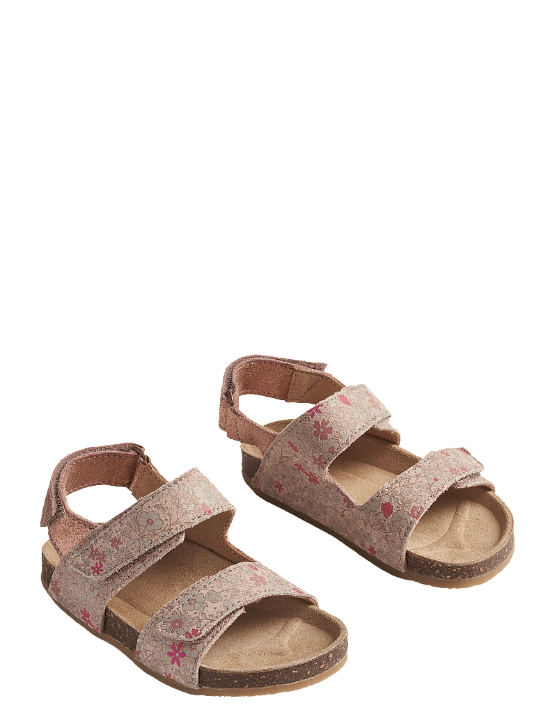 Wheat - Sandal Clara - sandals - rose white flowers - 0