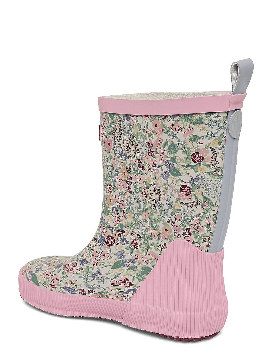 Wheat - Rubber Boot Welly - cool sky flowers - 1