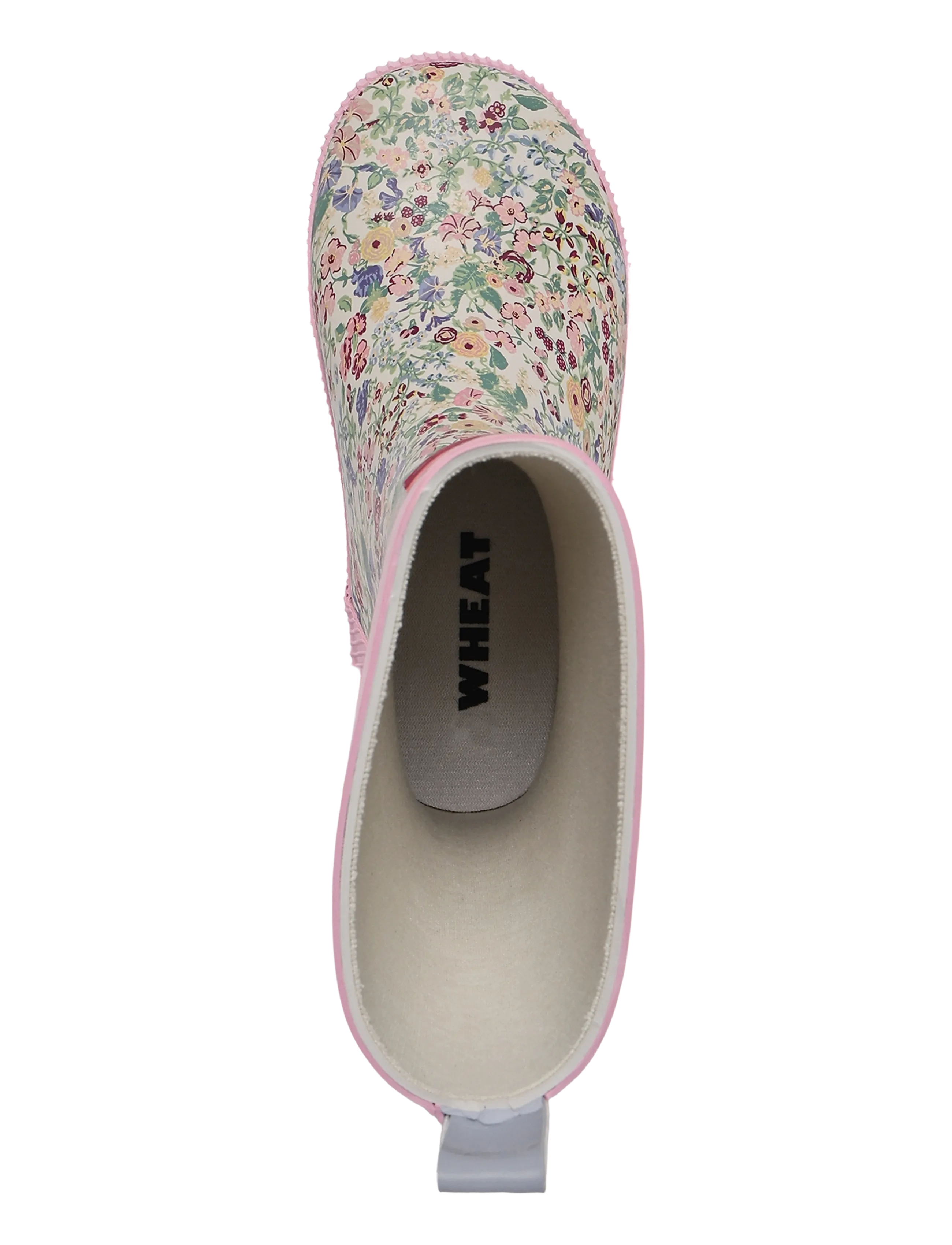 Wheat - Rubber Boot Welly - cool sky flowers - 3