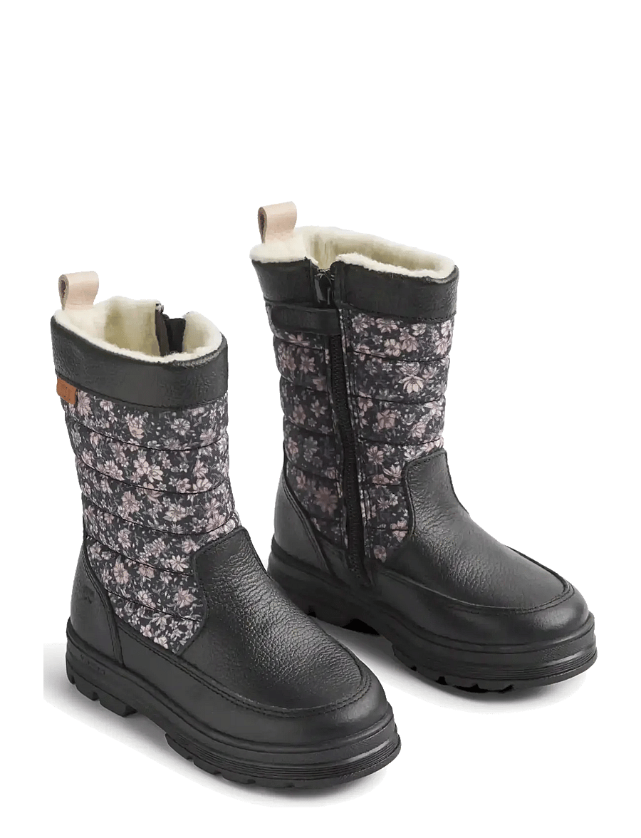 Wheat - Winterboot Koa Tex - winterstiefel - dark charcoal flowers - 0