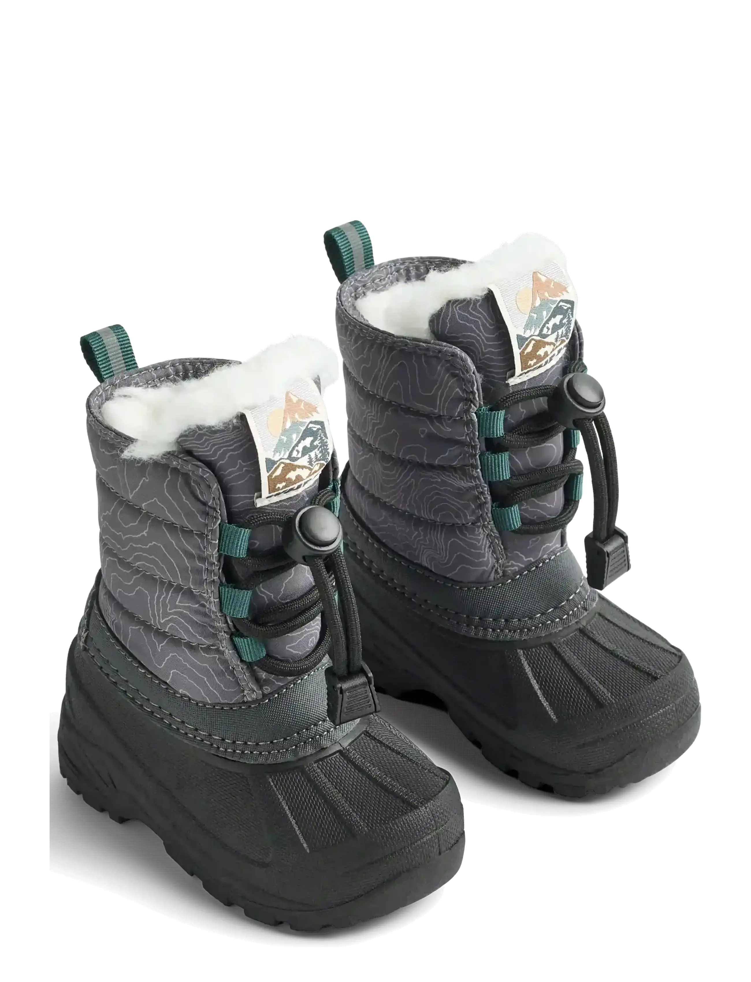 Wheat Winterboot Aleex - Schuhe - DARK REFLECTIVE MAP / grey