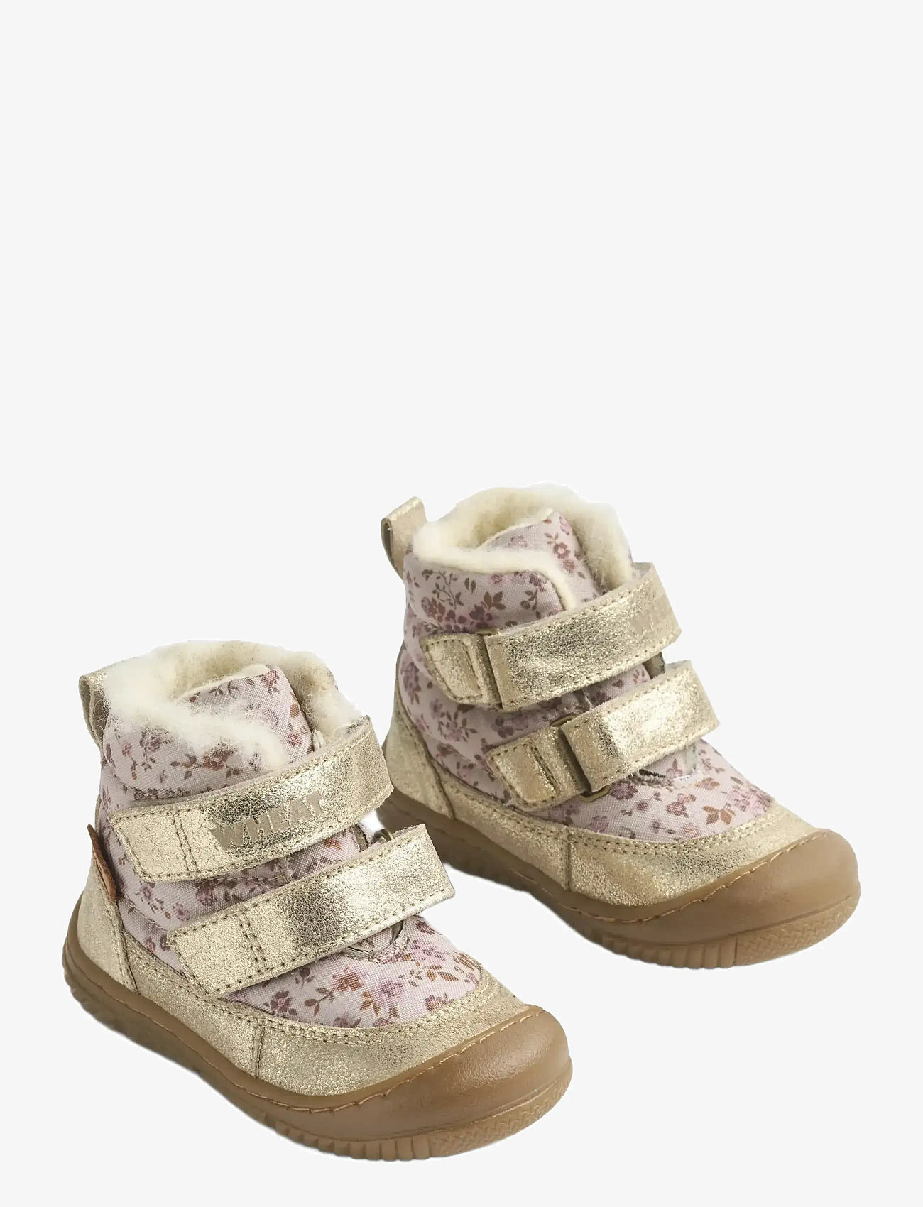 Wheat - Winterboot Dowi Tex - efterårssko - grey rose flowers - 0