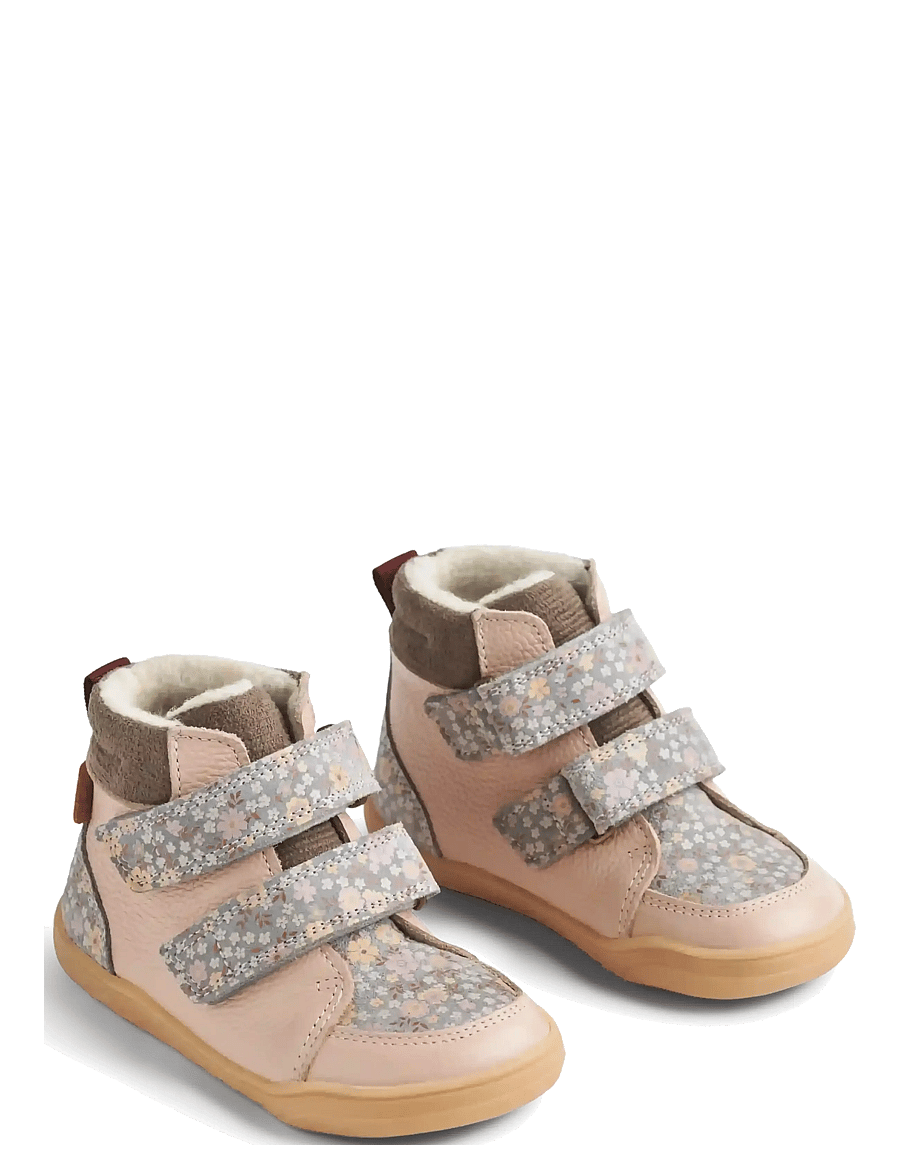 Wheat - Winterboot Texas Tex - barefoot shoes - slightly blue flowers - 0