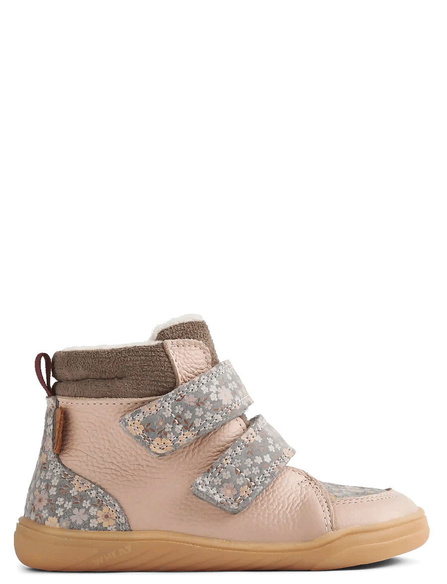 Wheat - Winterboot Texas Tex - barefoot shoes - slightly blue flowers - 2