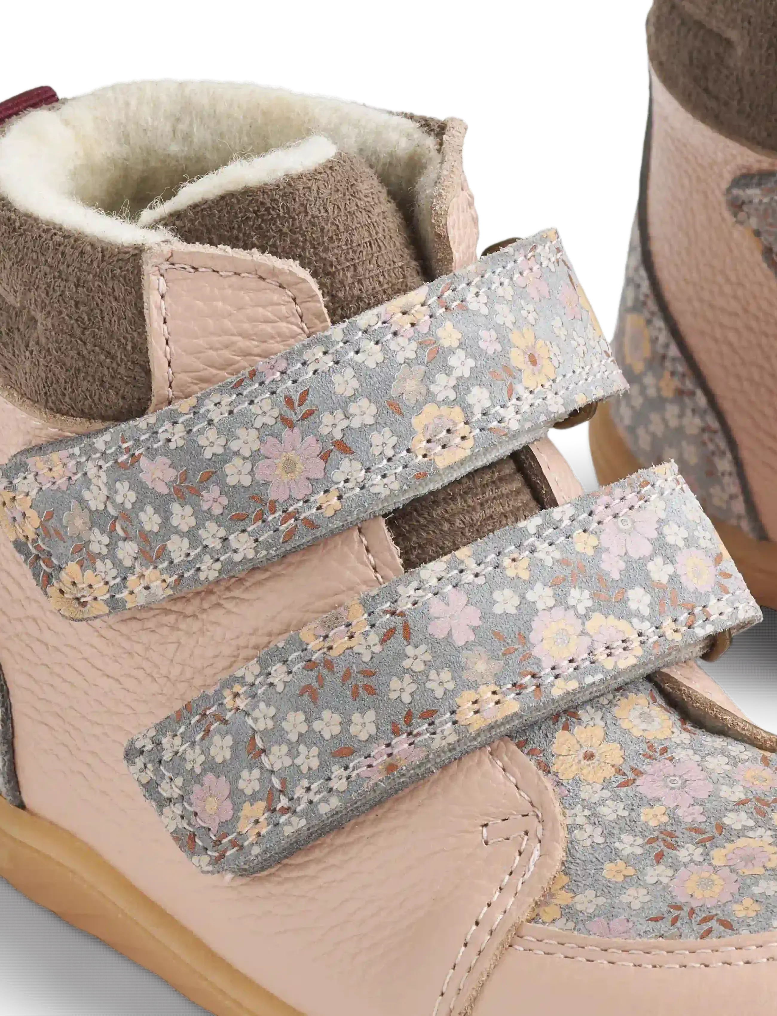 Wheat - Winterboot Texas Tex - barefoot shoes - slightly blue flowers - 3