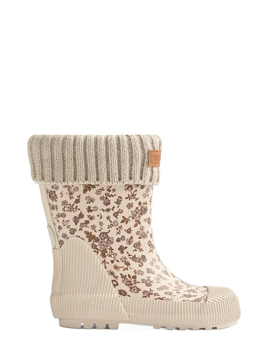 Wheat - Rubber Boot Thermo Wader - gummistøvler med linjer - rose flowers - 1